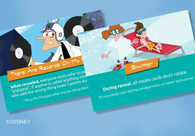phineas and ferb tabletop cards