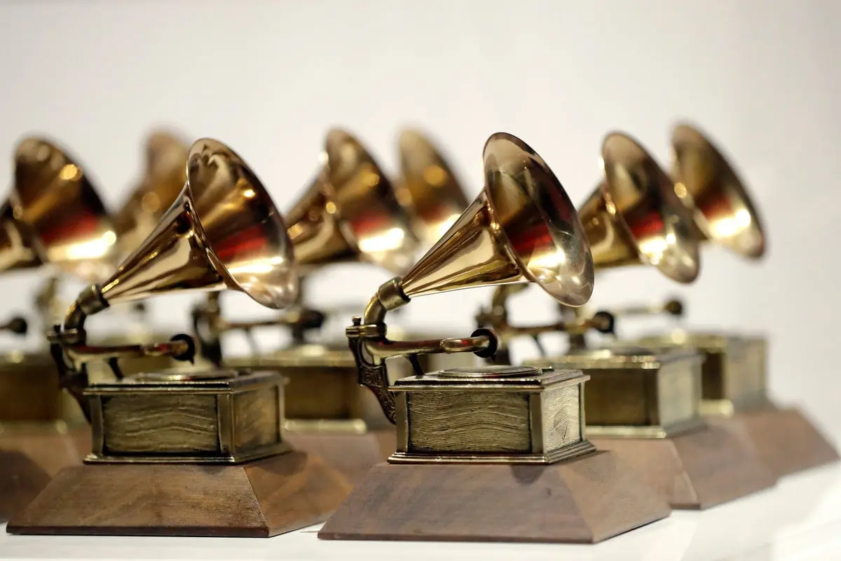 2026 Grammy Winners trophies