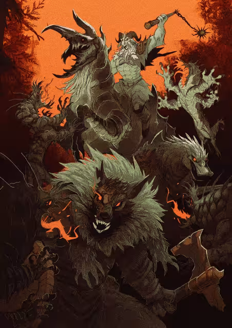 Fomoria Mawkin Monster Illustration