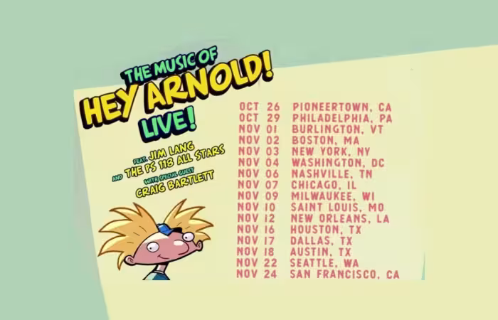 Hey Arnold Concert Tour Dates